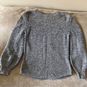 GAP Women's Textured Gray Crew Neck Sweater
